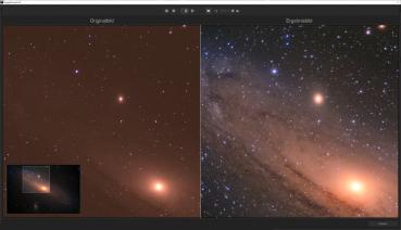 Comparison image Andromeda galaxy